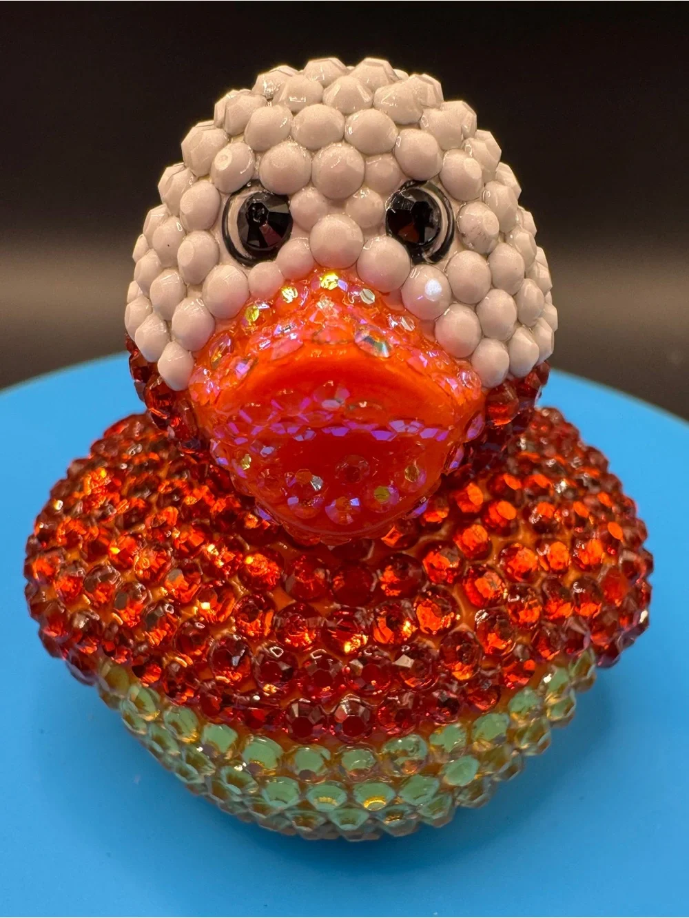 Hand Blinged Sparkling Candy Corn Rubber Duck Halloween Jeep Jewels